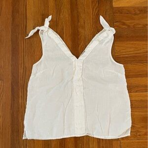 J. Crew White Sleeveless Top